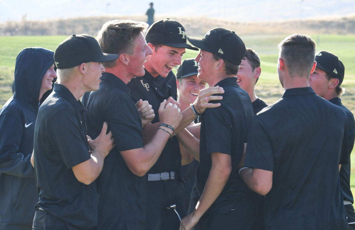 Lone Peak boys golf holds off Davis push, wins third straight state ...